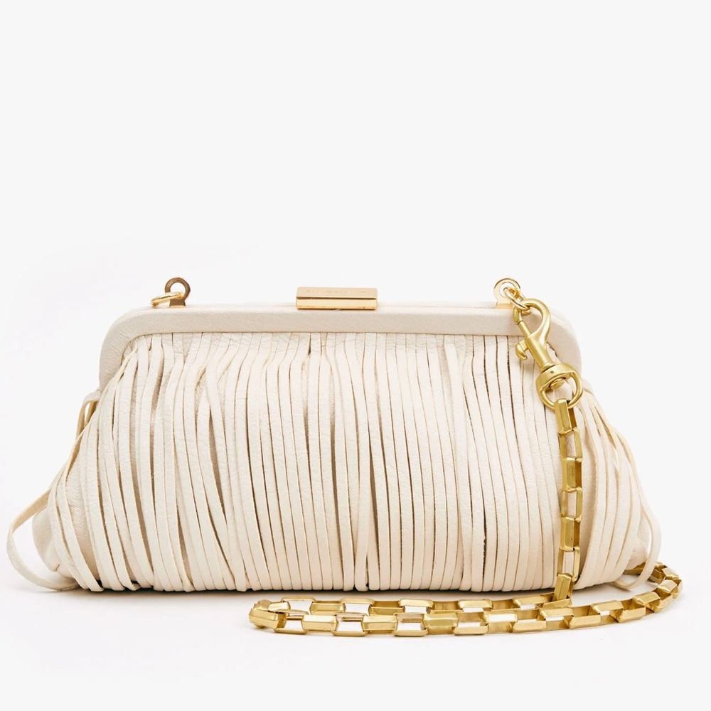Clare V Fran Fran crossbody bag in cream